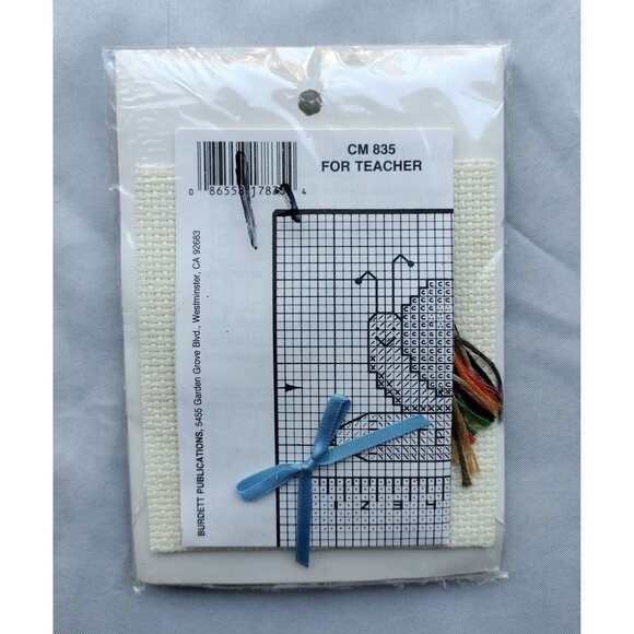 Dale Burdett Cross Stitch Kit Set "Make Mine Country" & "For Teacher" 1987 Minis - Picture 4 of 9